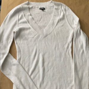 White V Neck Sweater